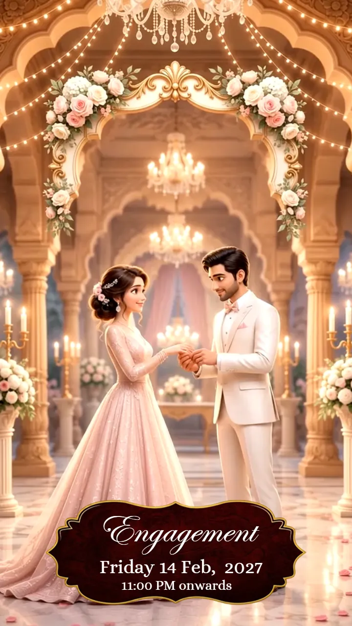 Wedding Invitation Video With Elegant Royal Marriage Theme