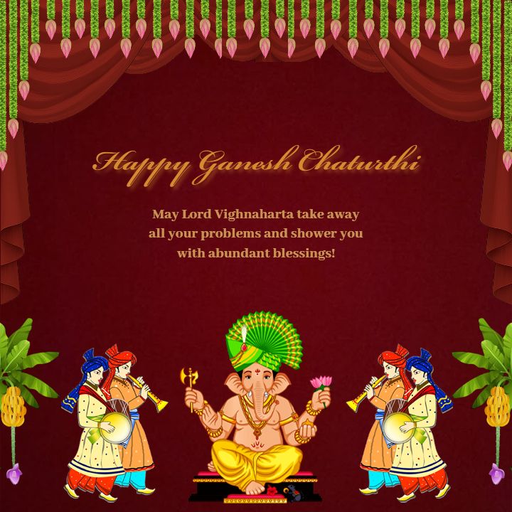 Ganesh Chaturthi Wishes HD Images with Family Sharing