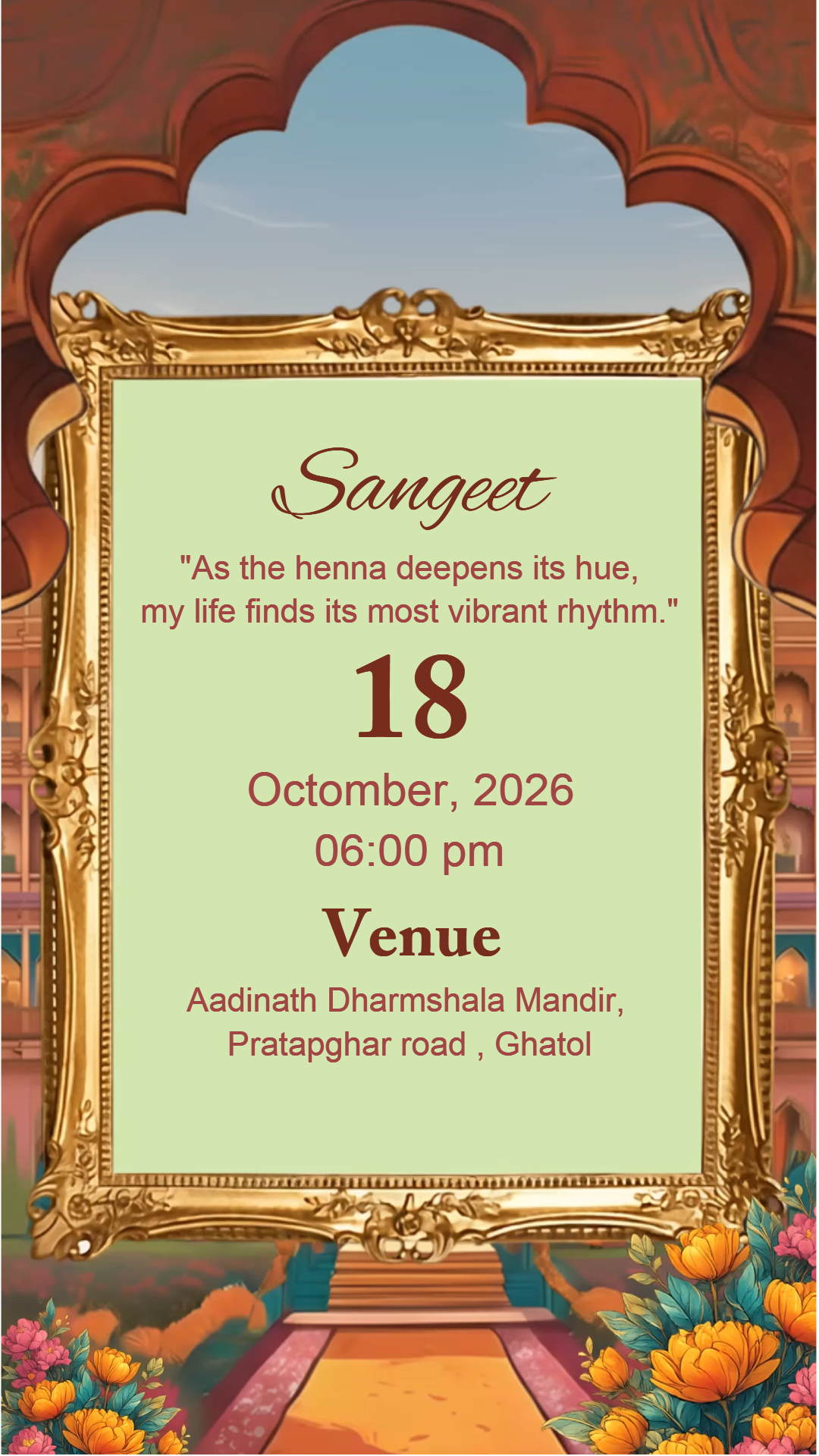 3D Wedding Invitation Video with Royal Palace Theme