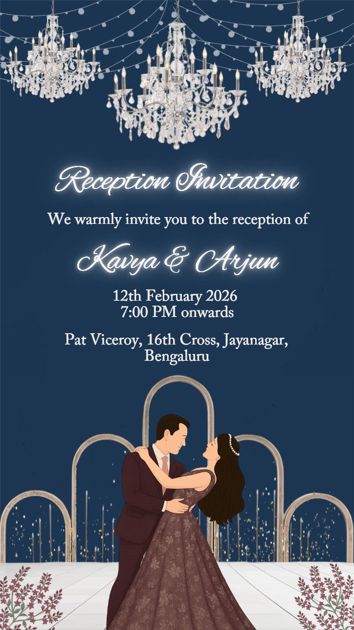 Elegant Reception Party Invitation Card Maker Online