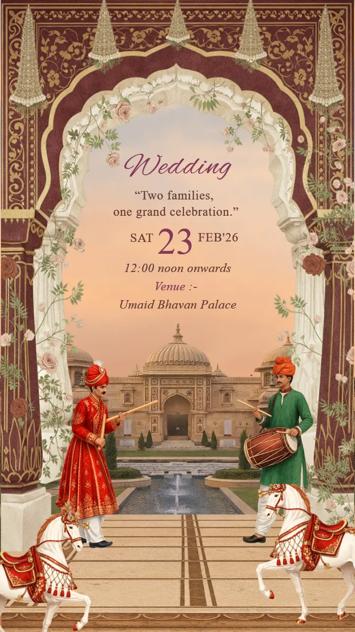 Royal Wedding Invitation Video With Grand Design