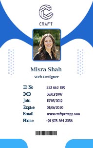 Modern ID Card Template for Employee Identification