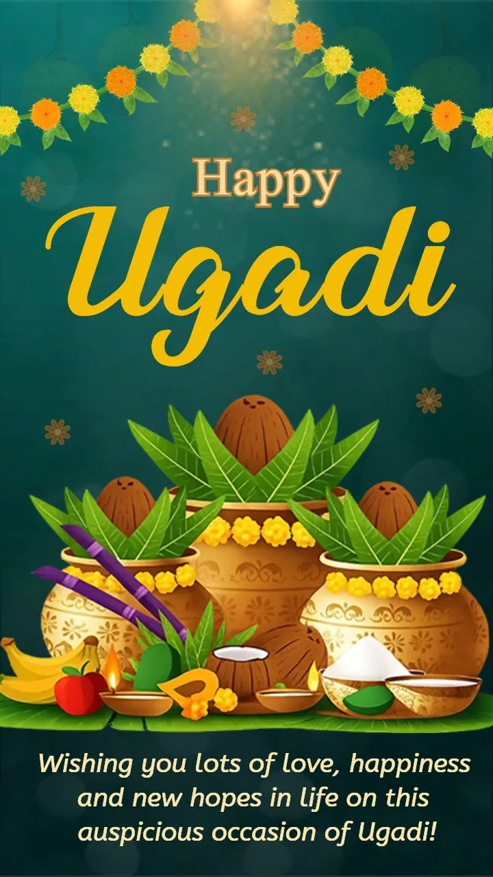 HD Ugadi Poster in English for Festive Greetings