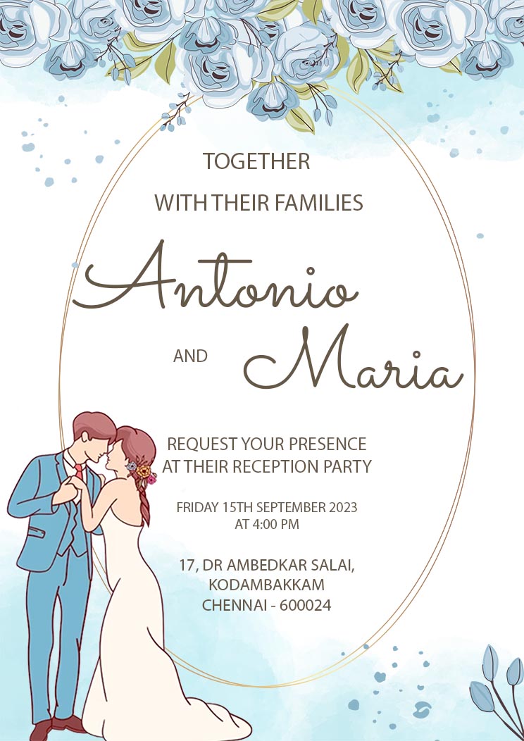 Online Wedding Reception Cards Template