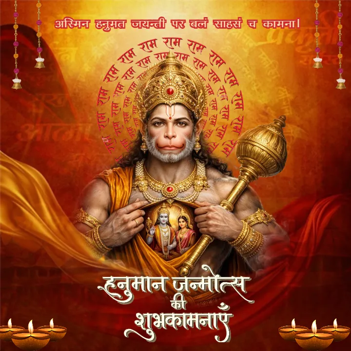Hanuman Jayanti Wishes in Sanskrit for Love and Blessings