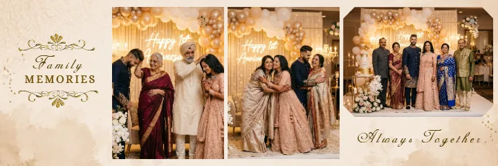 First Anniversary Party Album Design Ideas for Couples