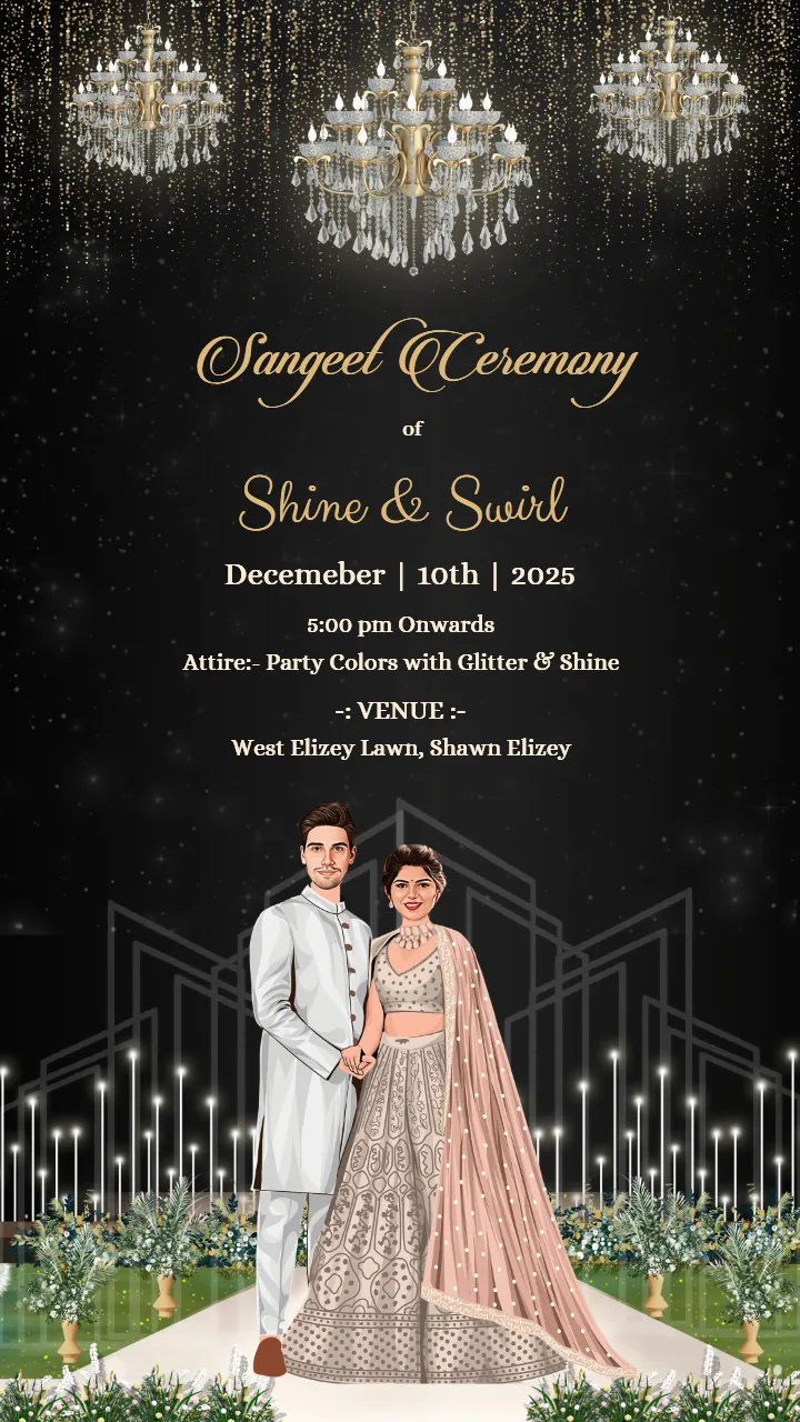 wedding invitation video in elegant luxury theme