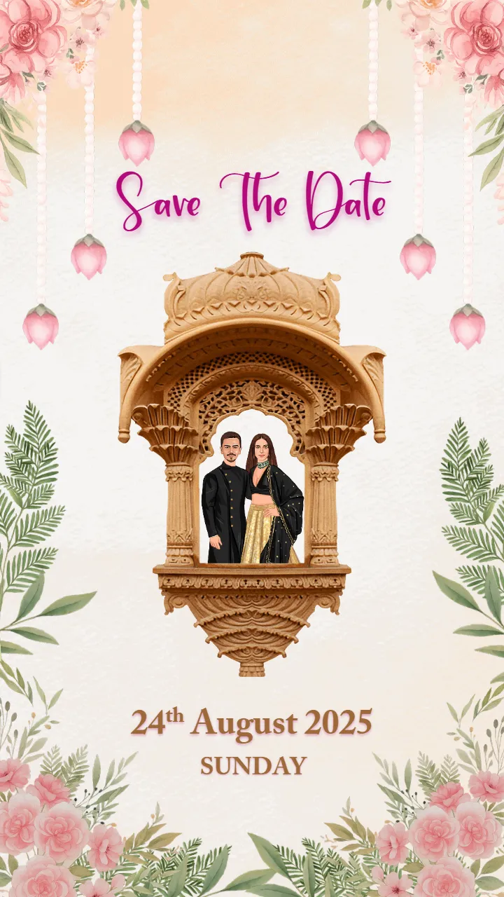 Engagement Invitation Video Template with Colourful Style