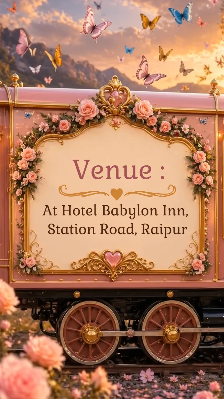 3D Birthday Invitation Video with Royal Train Theme