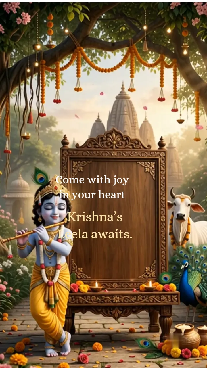 Janmashtami Celebration Invitation Video for Krishna Pooja