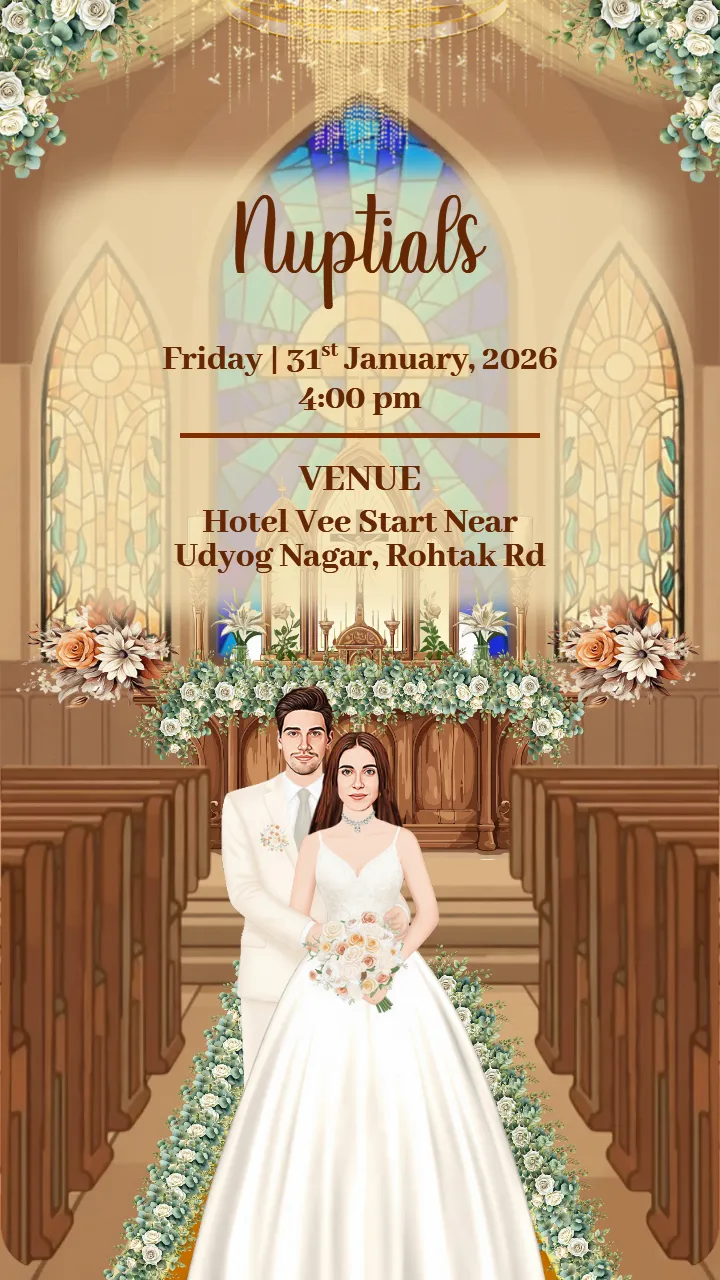 Christian Wedding Invitation Video Luxury Church Theme