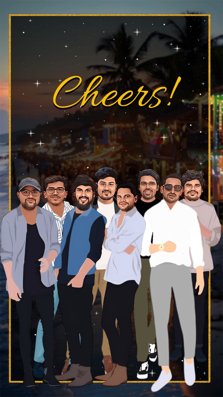 Party Invitation Cards with Palm and Ocean Style in English