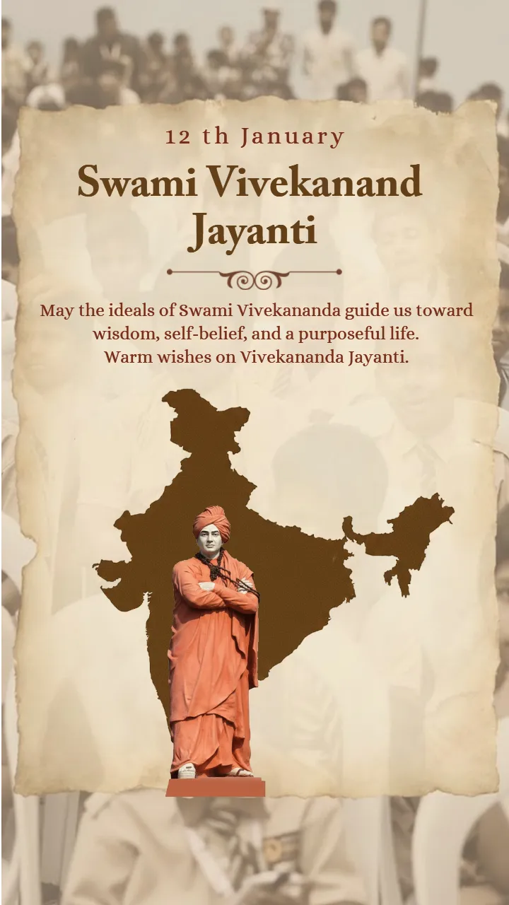 Swami Vivekananda Jayanti Wishes For WhatsApp Image