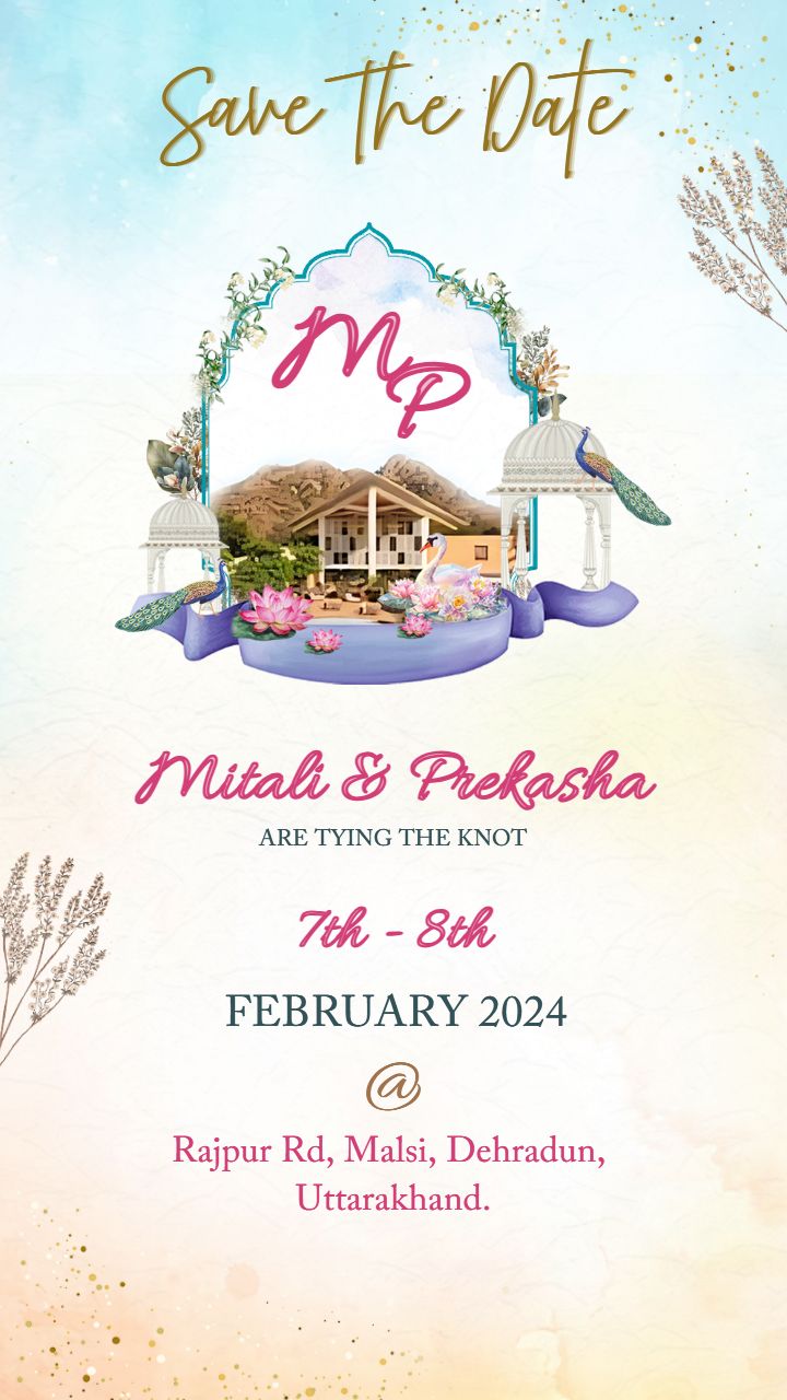 Vibrant Save The Date Template for Indian Wedding