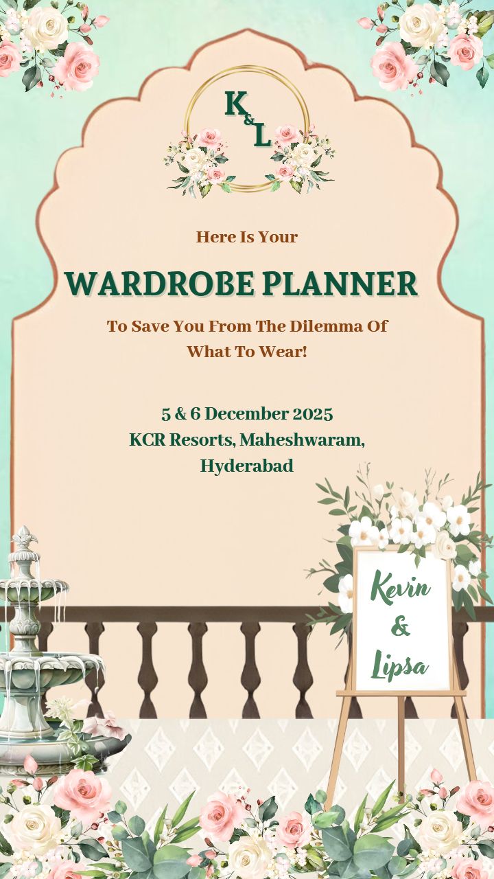Floral Inspired Wedding Wardrobe Planner Guide
