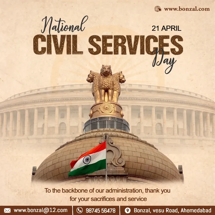 Easy National Civil Service Day Branding Post HD Download