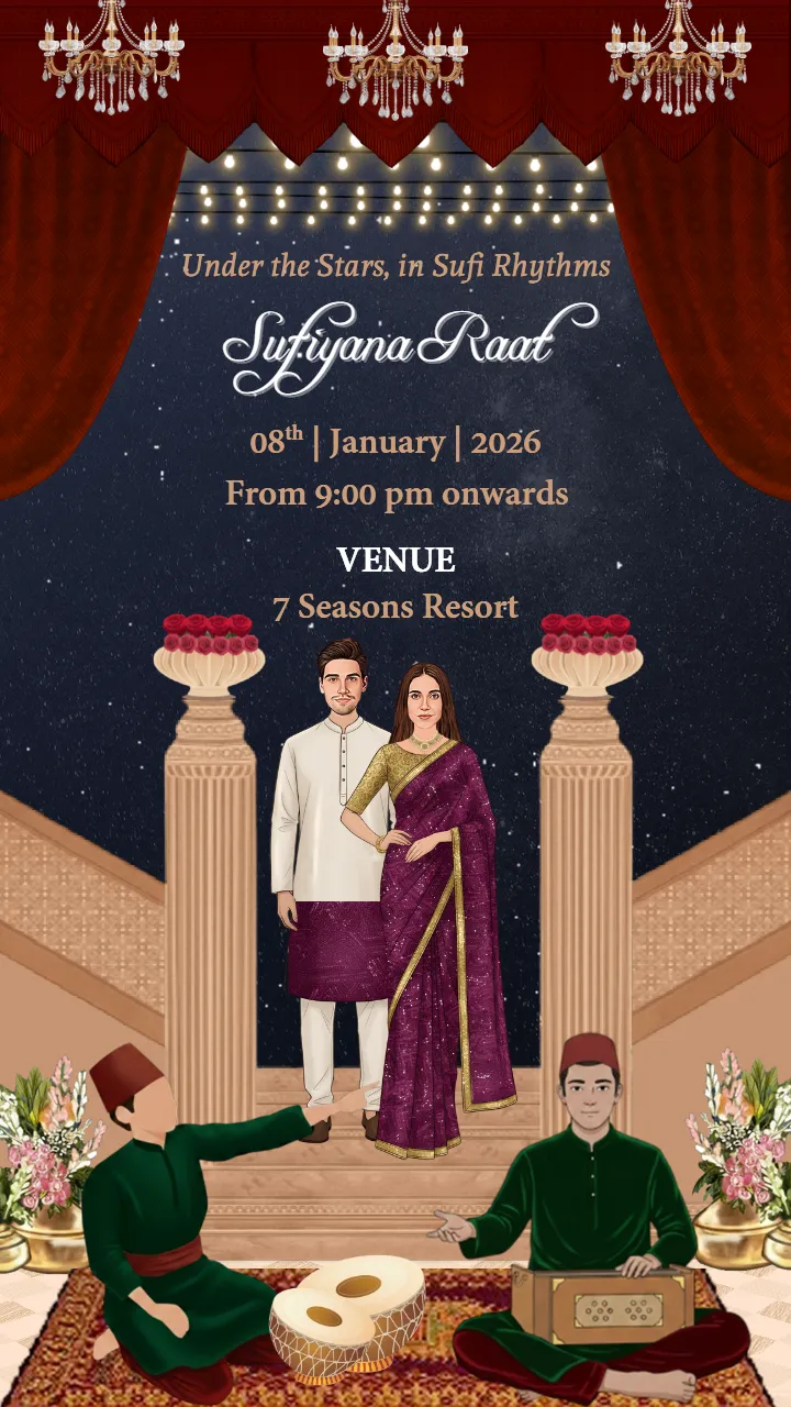 Indian Wedding Invitation Video with royal palace theme