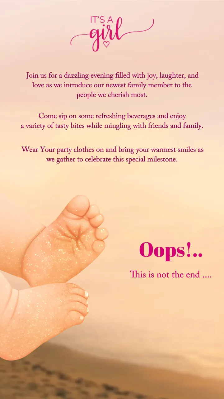 baby announcement video with cute minimal artwork