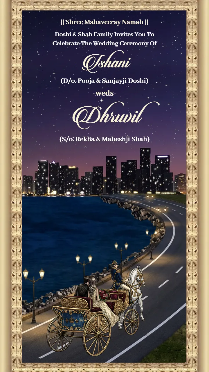 Beautiful Wedding Invitation Video with Caricature Theme