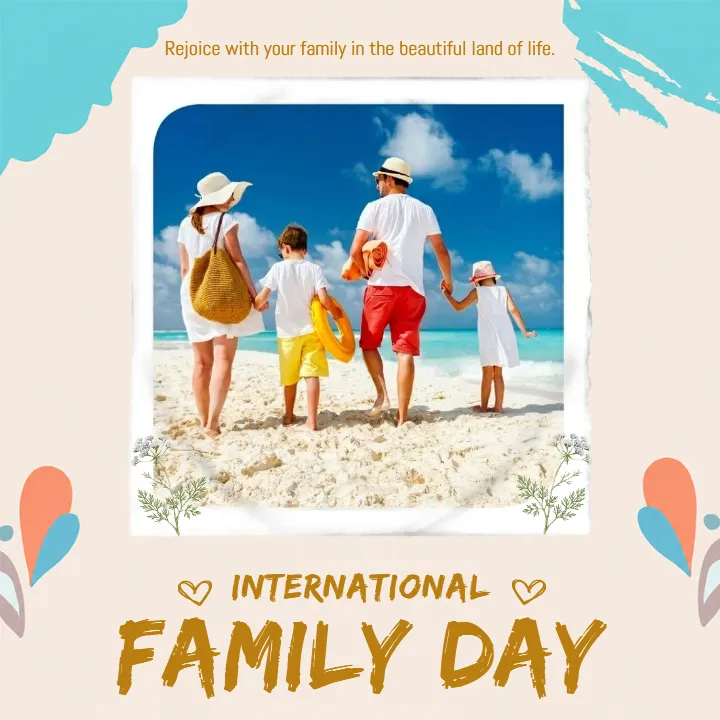 Printable International Family Day Picture in English HD