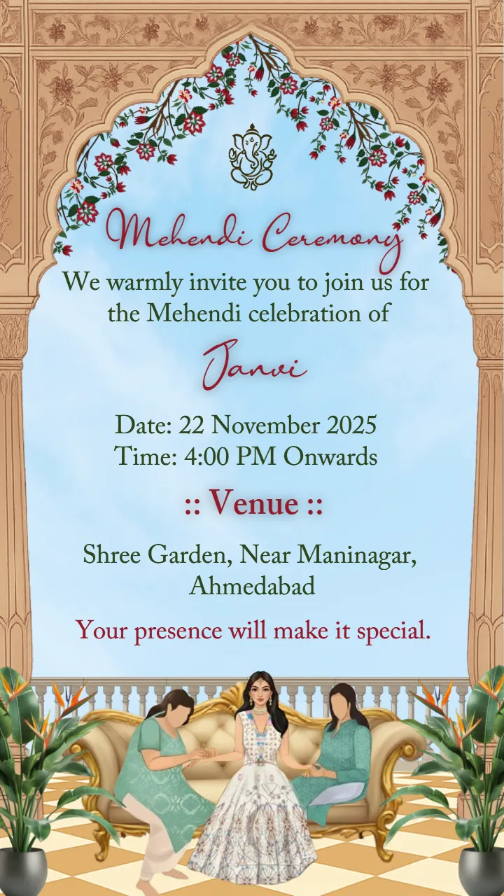 Mehendi Ceremony Video with Custom Creative Designs