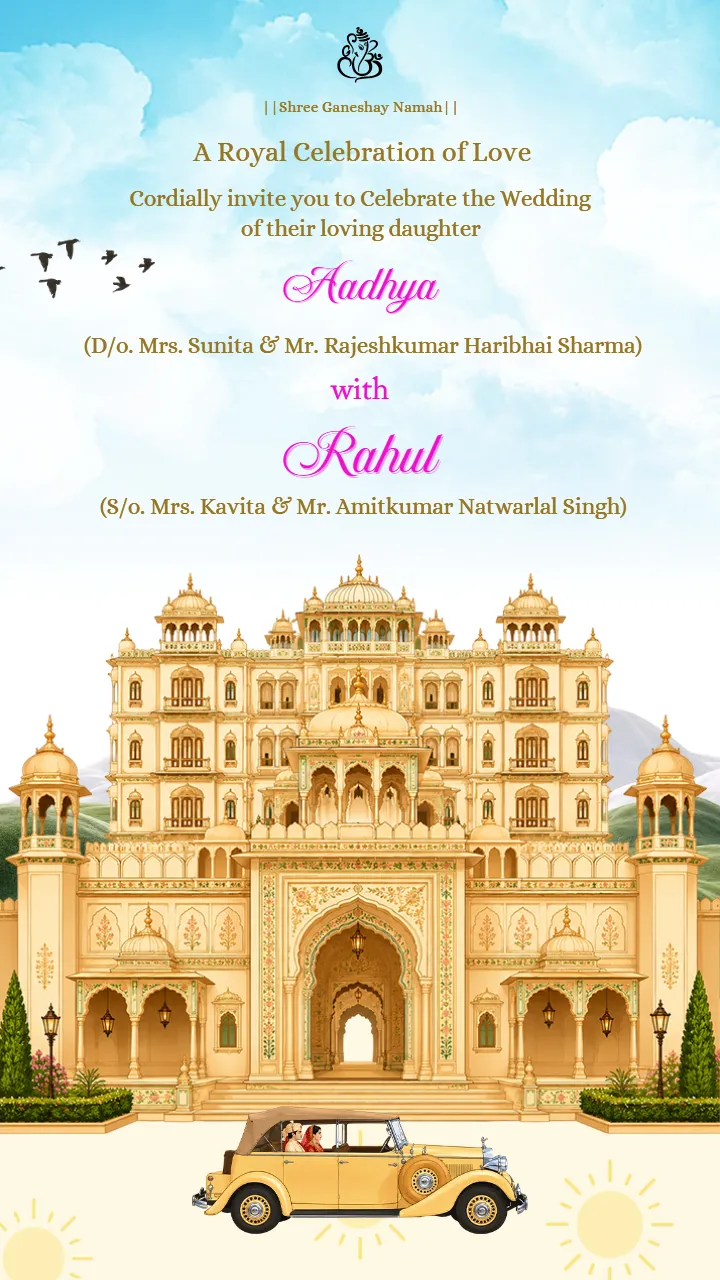 Mayra Invitation Video with Classic Rajputana Theme