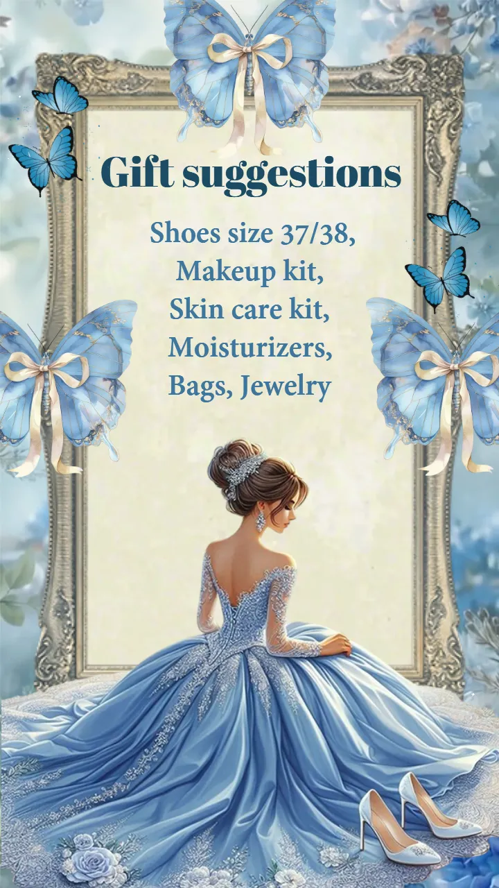 Birthday Invitation VIdeo for Blue Butterfly Floral Theme