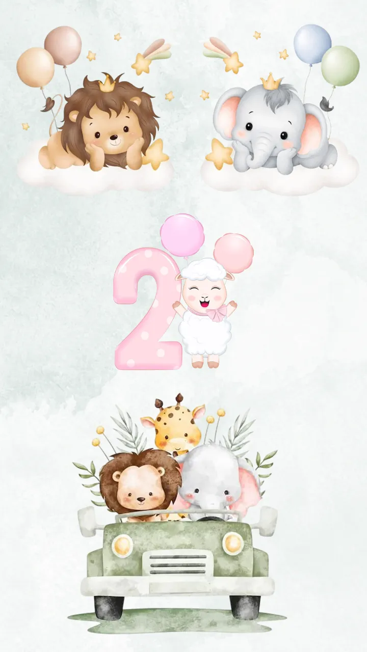 Baby Boy Birth Announcement Video Template with Animation