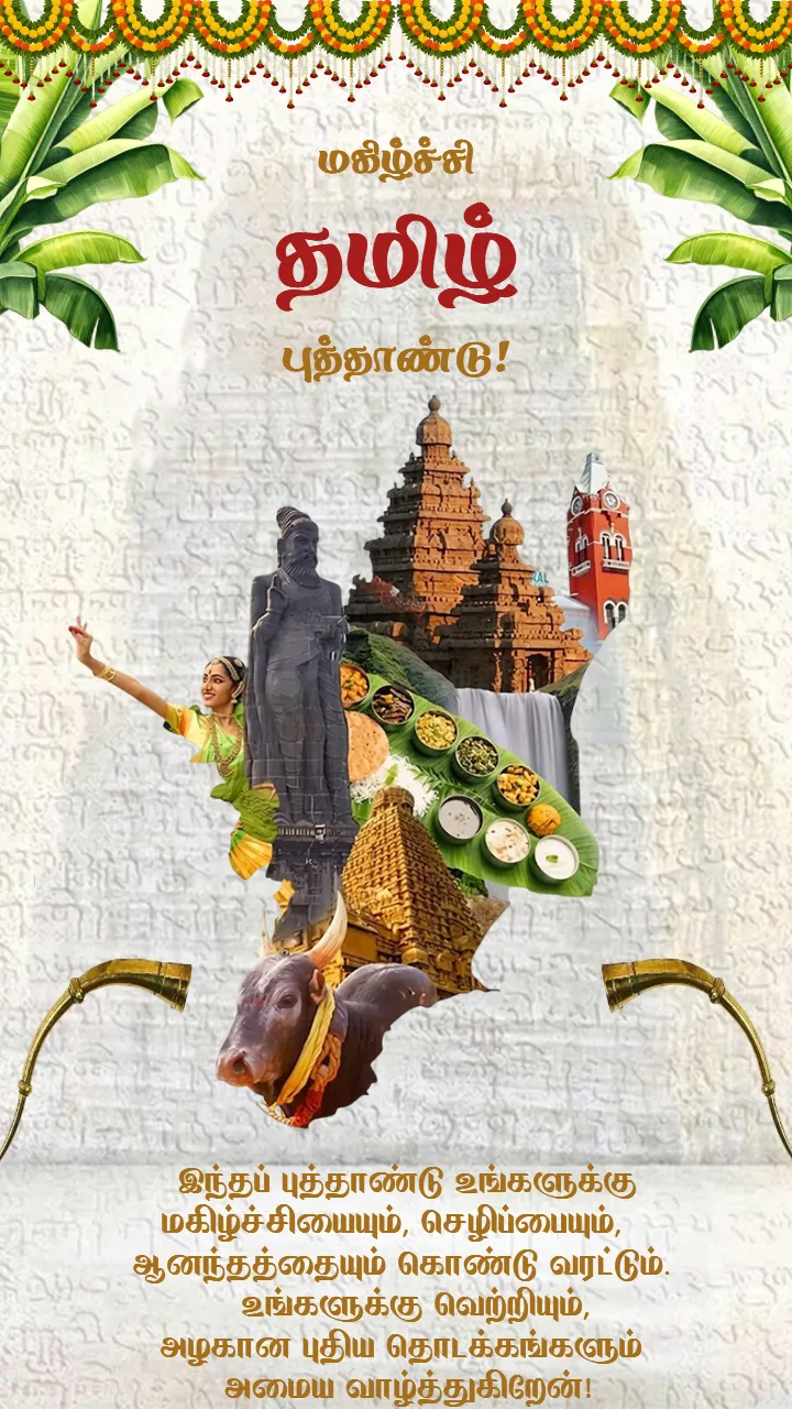 New Year Tamil Status Video MP4 for Social Media Sharing