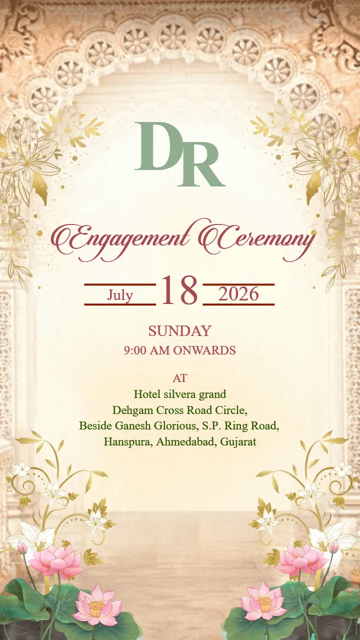 Modern Engagement Invitation Video with Traditional Touch