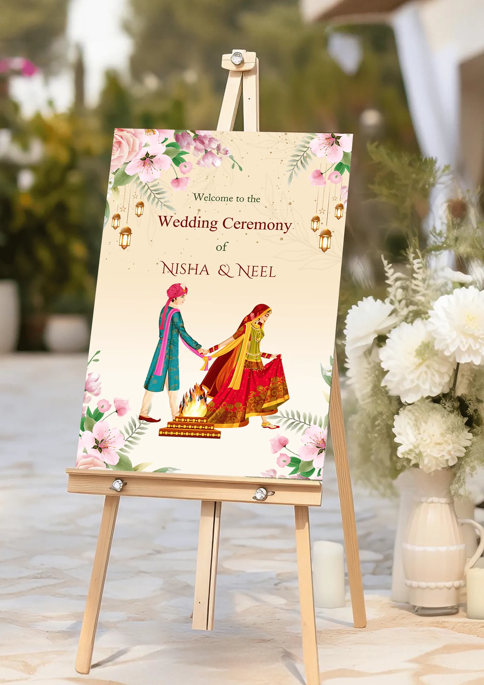 Charming Wedding Welcome Standee Designs