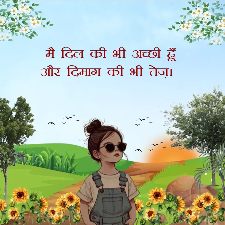 Attitude Quotes in Hindi for Girl with Nature Theme