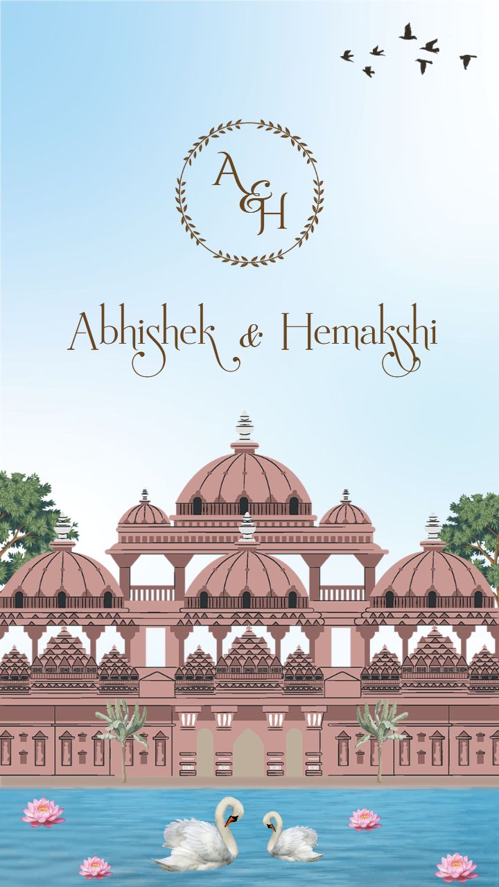 Majestic Palace Look Wedding Invitation Card Online