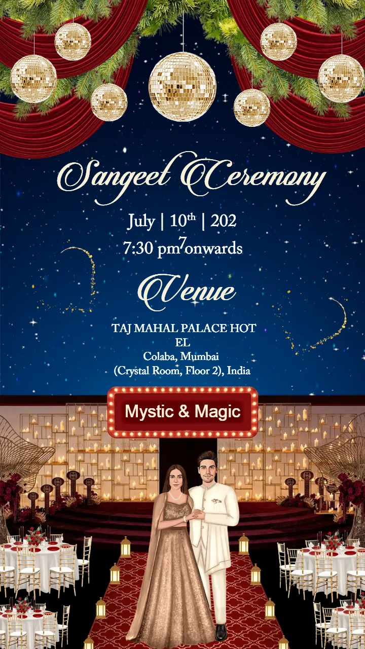 Beautiful Wedding Invitation Video with Caricature Theme