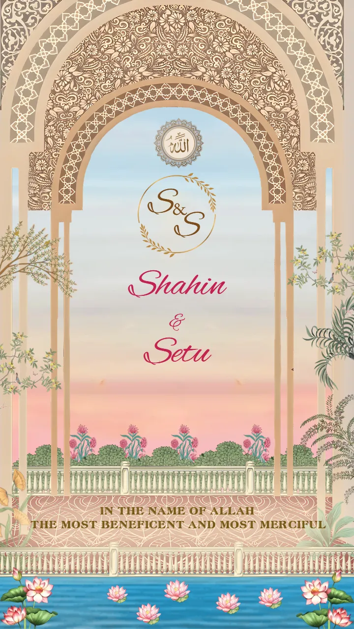 Wedding Invitation Video with Royal Palace Aesthetics