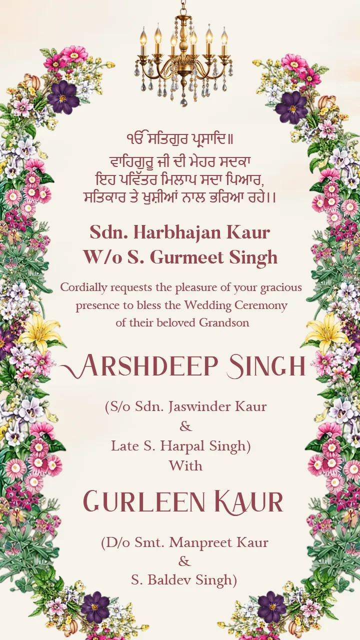 Punjabi Wedding Invitation Video with Traditional Themes