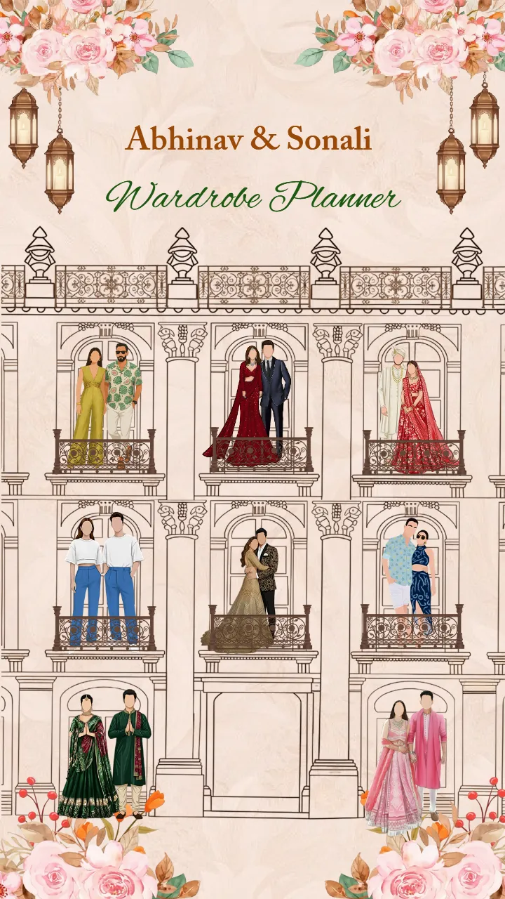 wardrobe planner video for multi day wedding celebrations