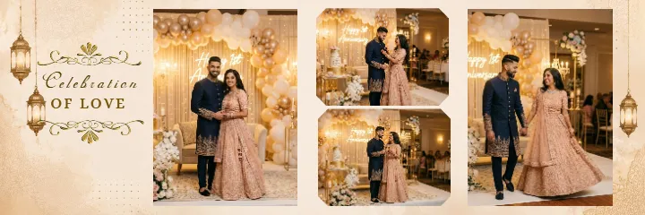 First Anniversary Party Album Design Ideas for Couples