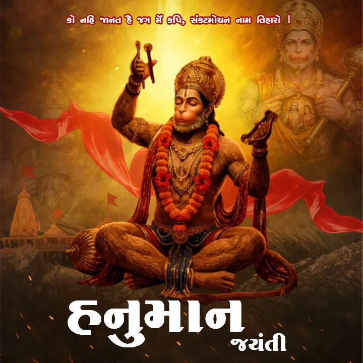 Best Hanuman Jayanti Wishes in Gujarati with Quotes