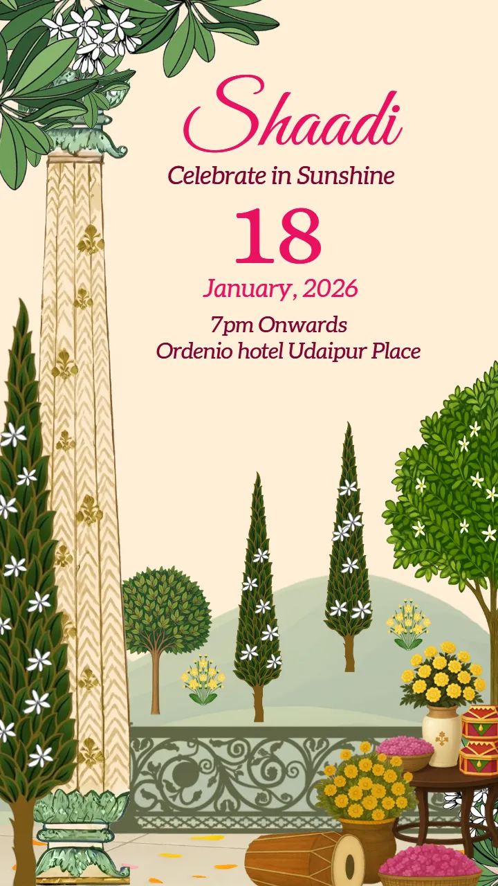 indian wedding invitation video outdoor wedding style