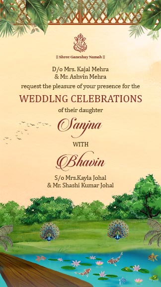 Sunset Theme Wedding Invitation Video Template For Couple