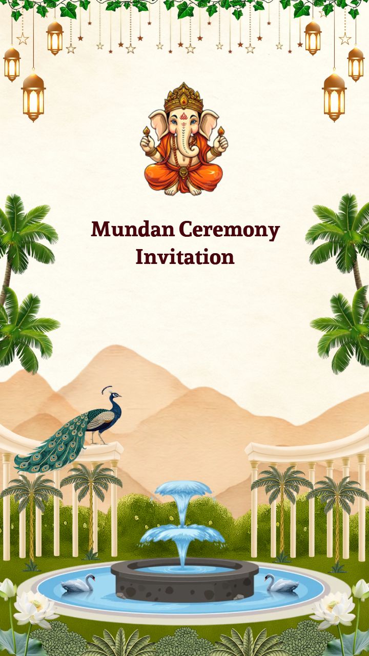 Mundan Invitation video with Divine and Nature Theme
