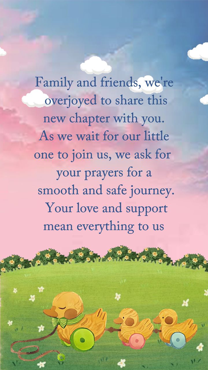 Mom and Dad Baby Announcement Family Celebration Template