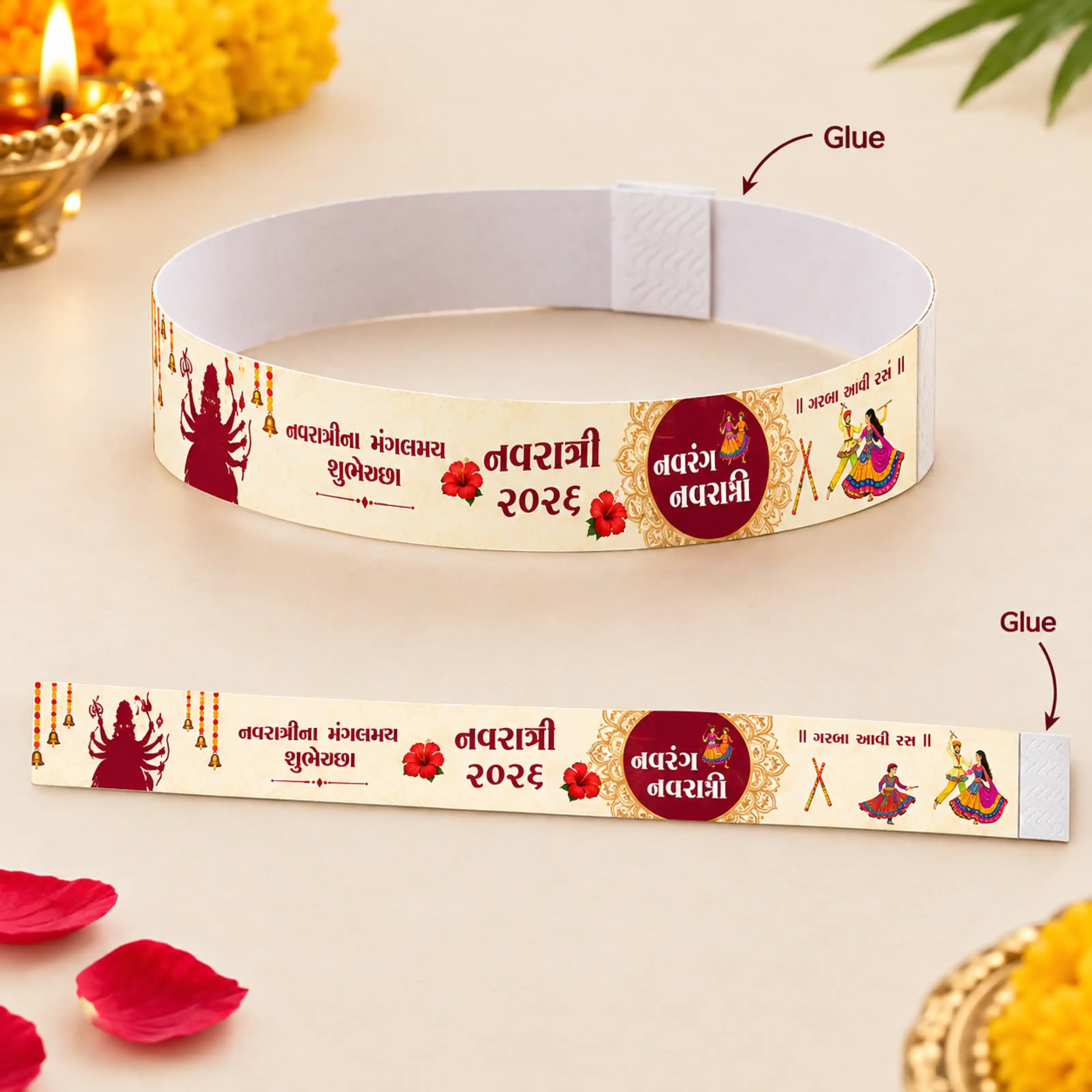 Marathi Navratri Wristband  for Traditional Dandiya theme