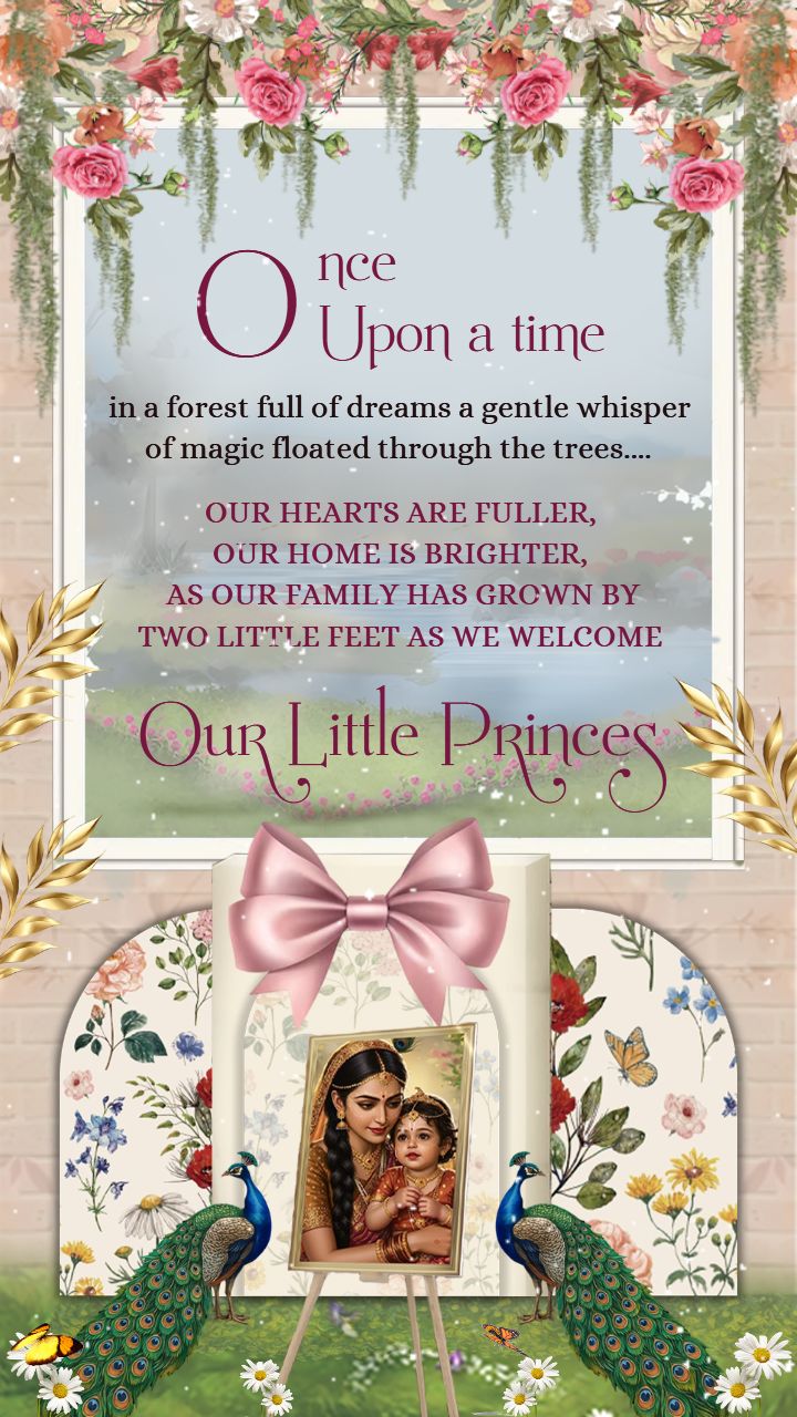 Baby Girl Announcement Animation Video Traditional Touch