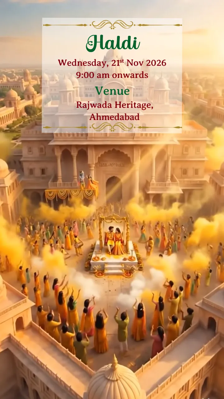 3D Wedding Invitation Video for Modern Wedding Event