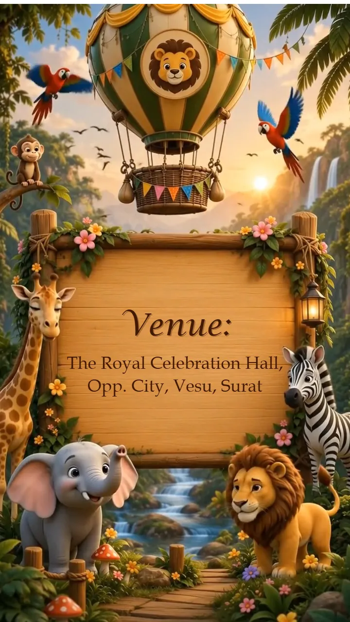 Birthday Invitation Video with Jungle Adventure Theme