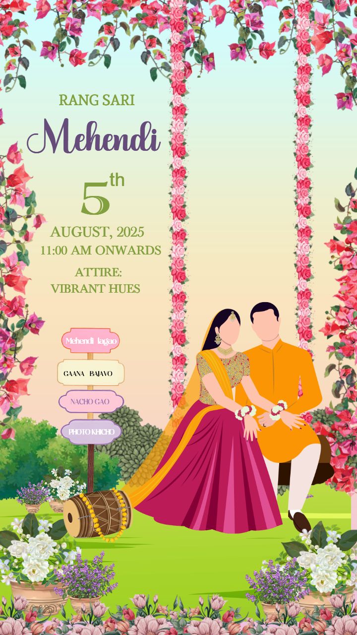 Wedding Invitation template inspired by timeless traditions