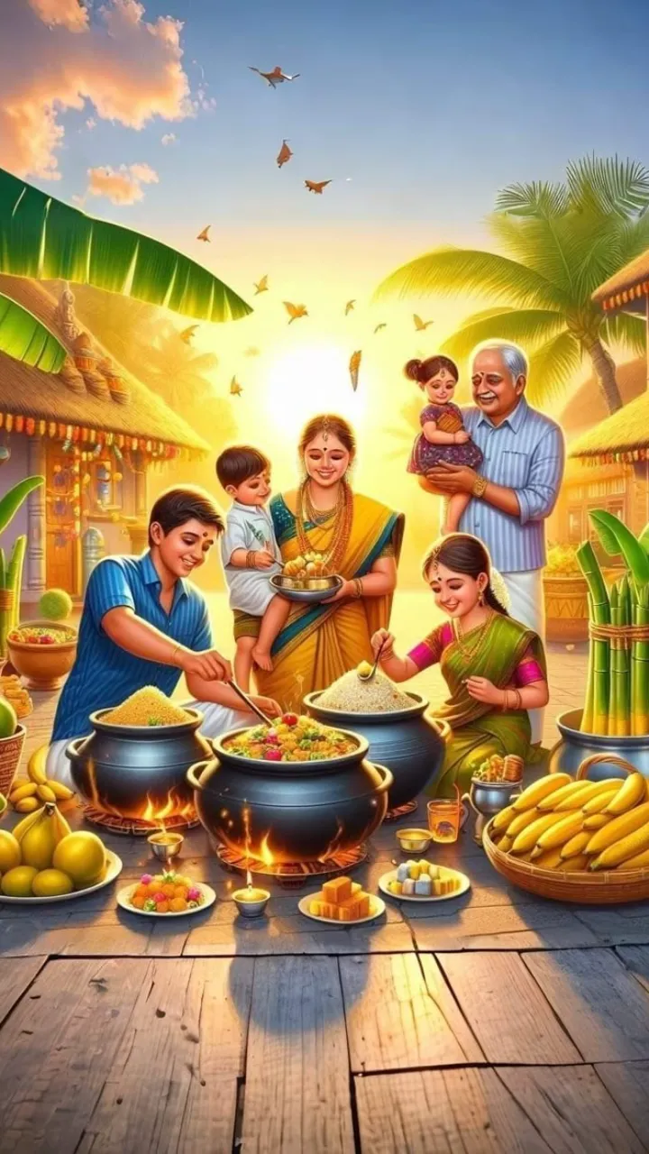 Happy Pongal Status Video with Premium Greeting Card Style