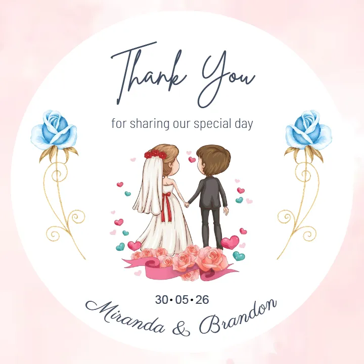 Wedding Thank You Gift Tags for Memorable Celebrations